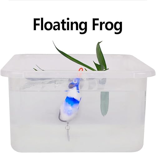 Miniatura 9 de Señuelo de rana, señuelo de ratón, kit de señuelo de pesca de trucha, agua dulce y salada, rana realista, cebo suave para lubina