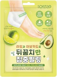 [Soflisse] Only Heel Peeling Mask, Exfoliating Heel Mask for Baby Soft Skin, Peel Off Mask for Dead Skin Cells, Callus, Cracked Heel, 1 Pack