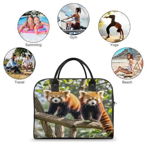 Maletín para portátil Red Pandas con correa ajustable miniatura 4