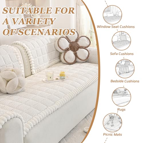 Plush Couch Cover for Dogs – Non Slip Pet Sofa Protector, Ultra Soft Washable Couch Cover for Pets, Anti-Slip Backing Furniture Protector for Cats & Dogs, Fits Standard & L-Shape Sofas (Only 1PC) — view 2