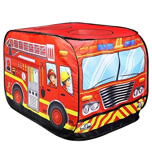 FSFF Toy Car Pop up lektält, vattentät bärbar lätt röd bil tipi inomhus utomhus lekhus för flickor pojkar barn småbarn baby