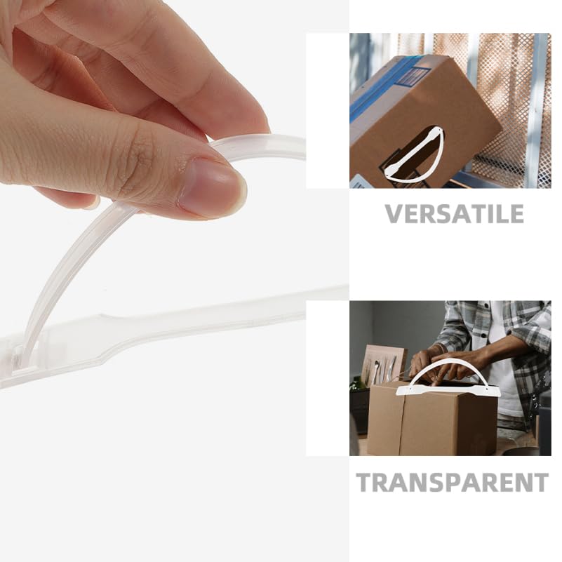Mango De CartóN Transparente 150 Uds Asa De Transporte De PláStico Para Cajas De CartóN Leche Y Regalos 6.88X0.59In Manijas Repuesto Para Uso Diario