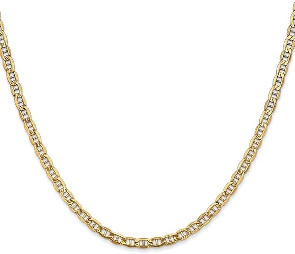 Amazon.com: Sonia Jewels Real 10k Yellow Gold 3.20mm Anchor 
