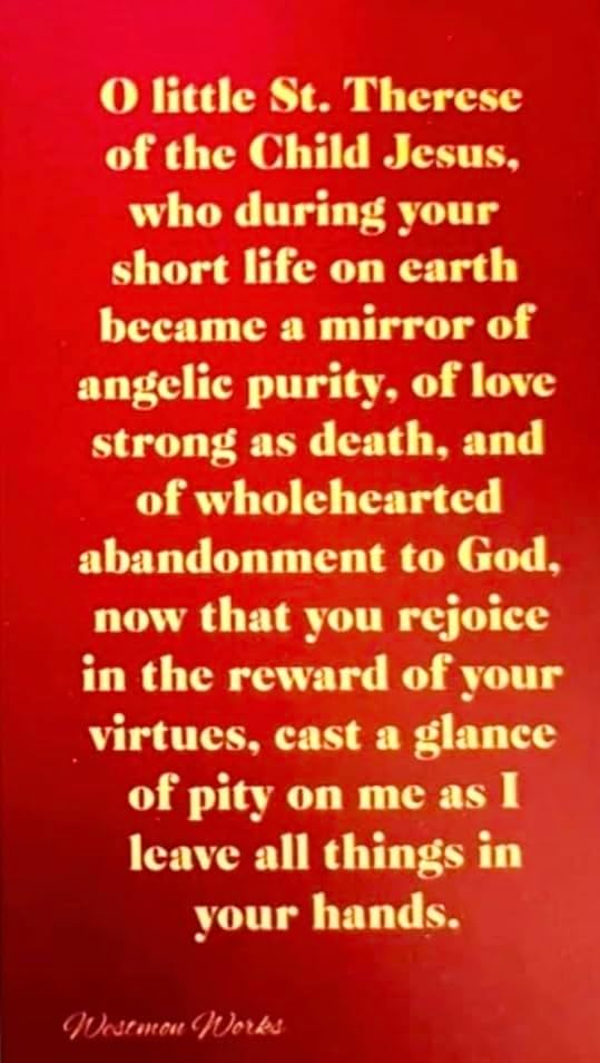 Westmon Works St Therese of Lisieux Holy Card Set with Saint Prayer Made in the USA, Pack of 10 - Image 7