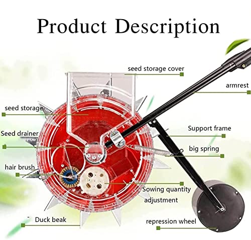 Sembradora manual ajustable para jardinería y huerto miniatura 2