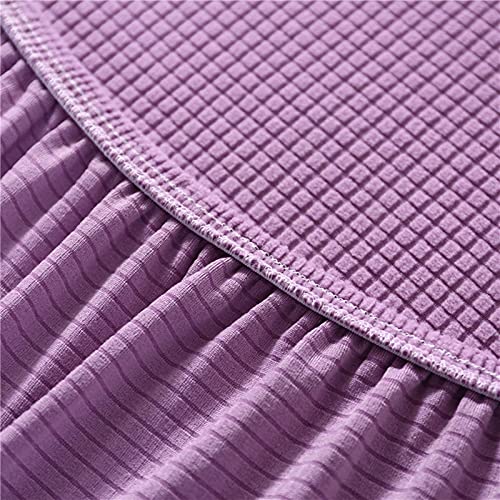 Housse de canapé 4 places velours violet clair extensible de 235 à 310 cm