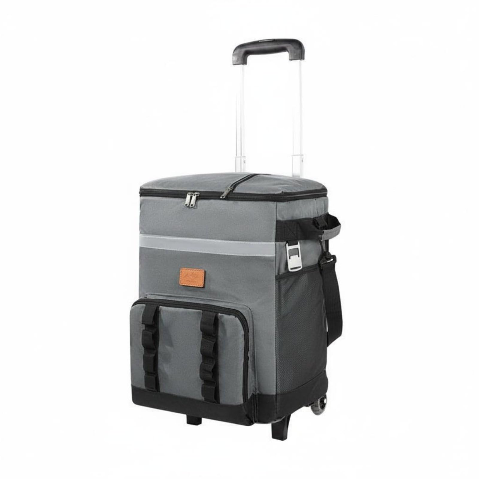 Homyl Borsa Frigo Trolley Isolante Portatile Borsa Termica Ghiacciaia Carrello Frigo con Manico Telescopico Struttura Sagomata Che Mantiene La Forma
