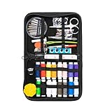 Niviy Kit de Costura 82 Piezas Accesorios de Costura Set de Costura Portátil Costurero para Emergencia en el Hogar o en Viajes Familia Bricolaje