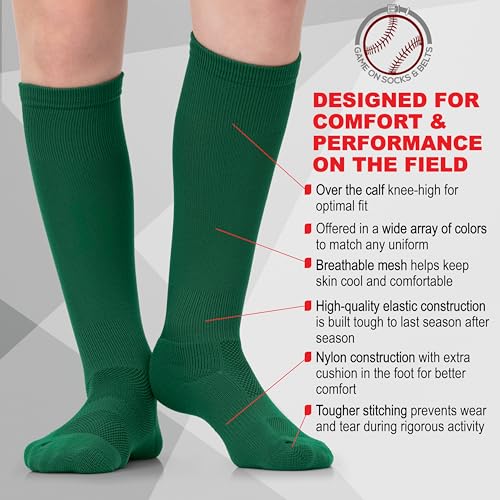 Youth Baseball Socks and Belt Set – Baseball or Softball Socks and Adjustable Belt2