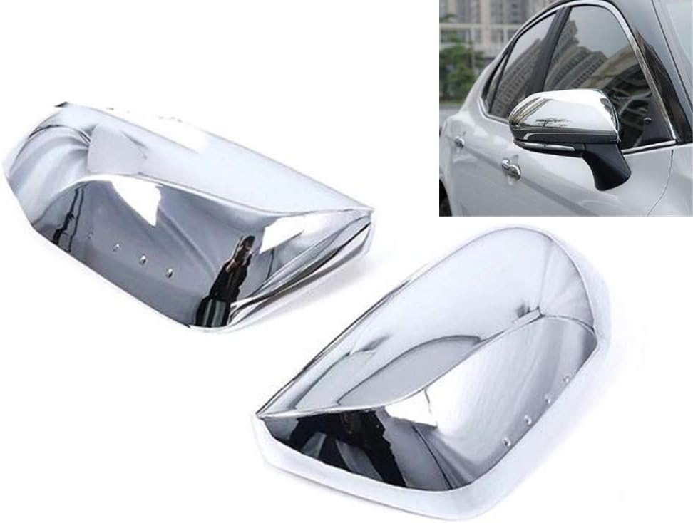 Chrome 2pcs Top Half Mirror Covers For 2018-2025 Toyota Camry