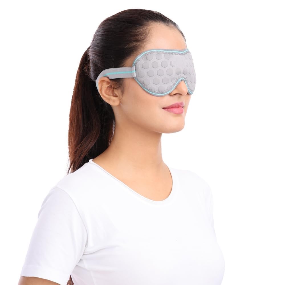 Cooling Eye Gel Mask for Dark Circles, Dry eyes,Pain Relief, Redness, Re-freezable cold pack designed to relieve strain, fatigue, and puffiness around the eyes |, Eye Patches Cooling Gel Pads For Women & Men- Blue-image-18