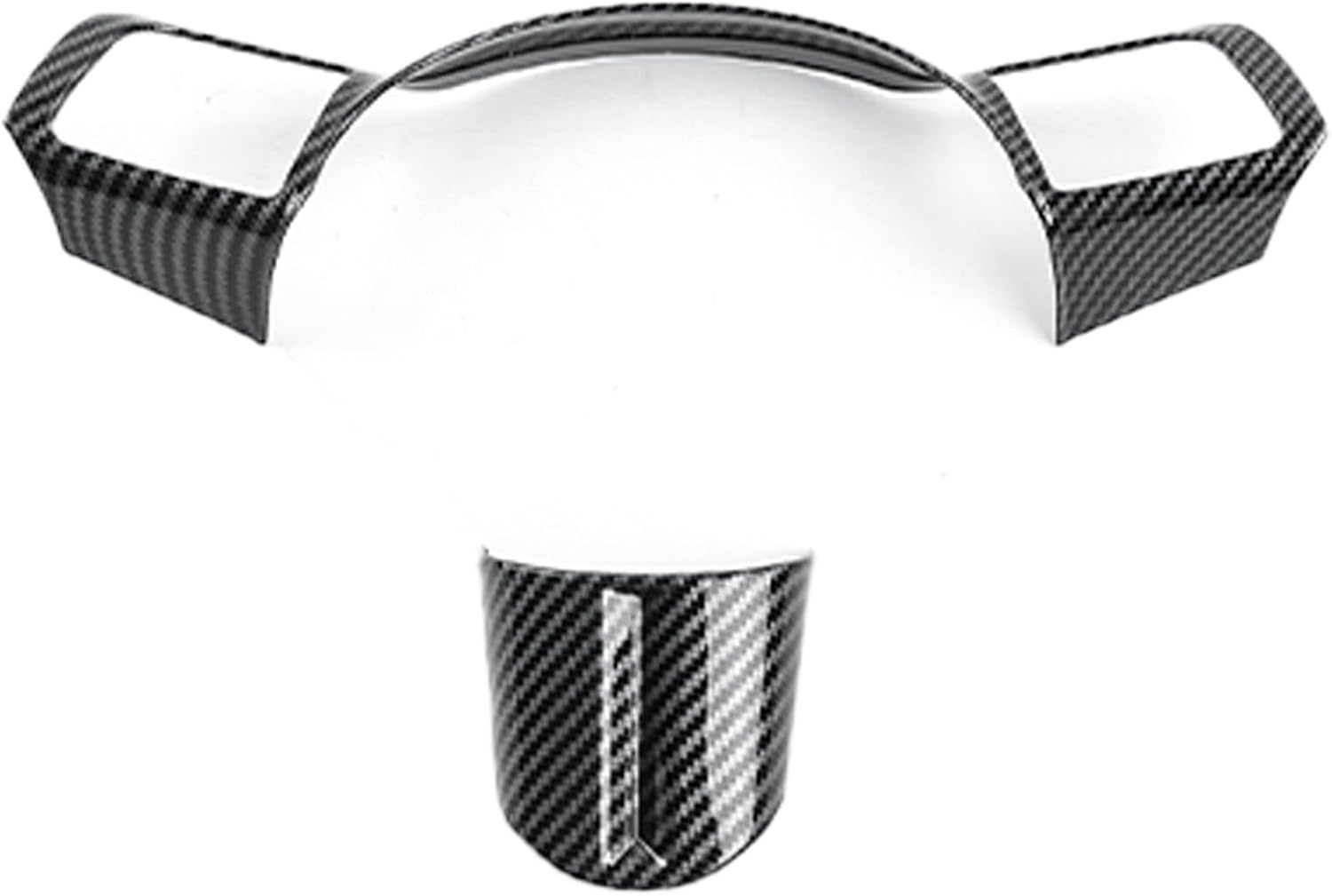 Steering Wheel Button Frame Cover Compatible with Hyundai Kona 2024-2026 Sonata 2025, Easy Installation Car Interior Trim, Stylish Accessories-Carbon