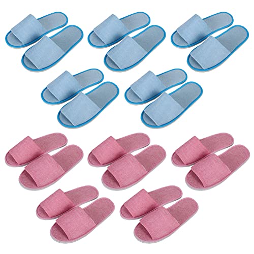 Tianmao Einweg Hausschuhe 10 Paar,/Einweg Pantoffeln Home rutschfeste Gästepantoffeln, Hotel Schlappen für Damen, Herren