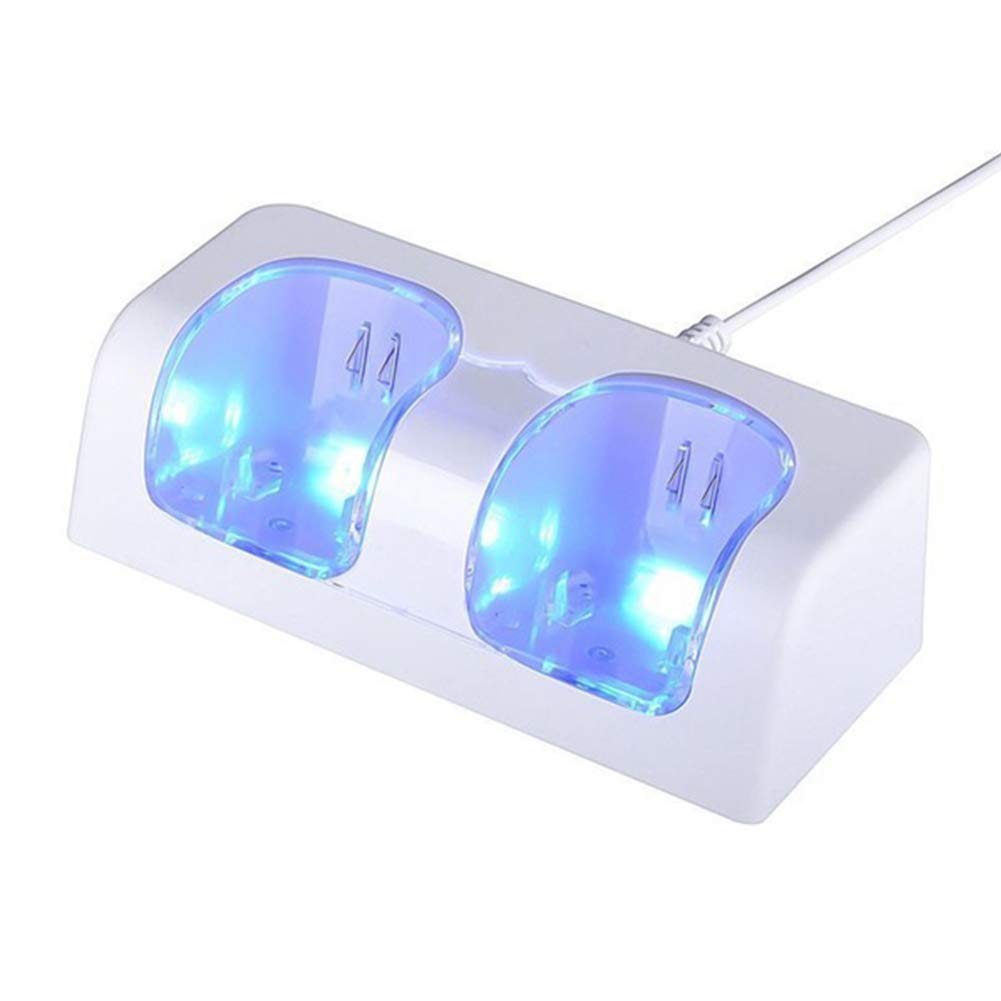 Chargeur à Distance pour contrôleur Wii, Double Station de Charge pour télécommande Wii avec 2 Piles Rechargeables et indicateur LED