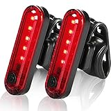 【2021 Upgraded Version】 LED Bike Tail Lights, USB Rechargeable Rear Bike Lights (2 Pack), Ultra...