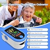 Pulse Oximeter Fingertip, Oxygen Monitor Finger Adults - Clinical Grade Accuracy with Color TFTScreen, One-Button Operation, Easy to Use at Home for Adults & Kids - Image 4