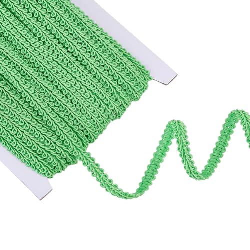 CRAFTYMELODY 54 Verges Tresse 1/4 de Pouce Vert Citron Tresse Dent Motif Fleuri Tissu Tissé pour les Artisanats de Couture DIY, les Vêtements, les Sacs à Main, les Bourses et les Décorations