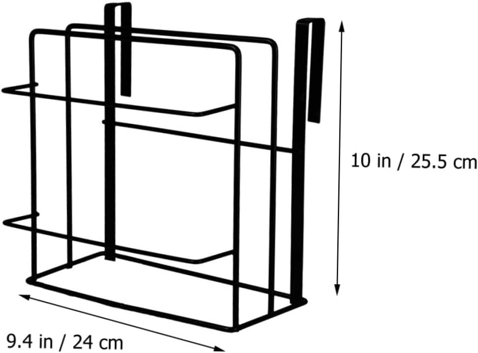 2pcs No Drill Towel Rack & Kitchen Wrap Organizer, Wall-Mounted Door Storage for Pots & Lids, Space-Saving Kitchen Accessory, Easy Installation, Home Essentials