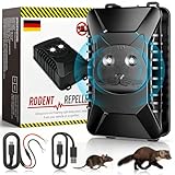 Gropfaros Marderschreck Auto, Maderschrecker Auto mit 12V Batterieanschluss für Motorraum inkl. Montagematerial - Ultraschall Marderabwehr, Marderschutz, Marder Vertreiben 1 Pack Dunkelgrau