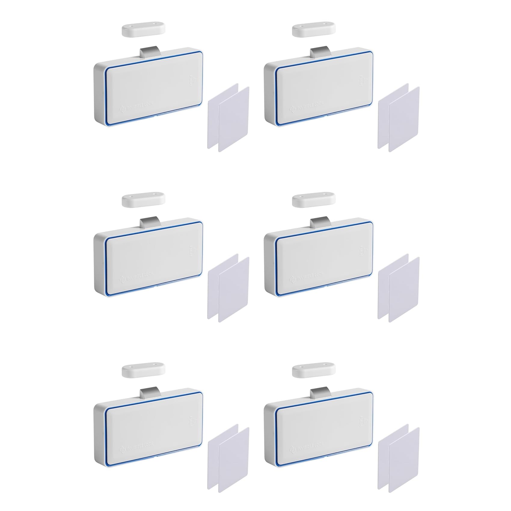 Jnchdghwa 6X Hidden Cabinet Lock, Smart NFC RFID Electronic DIY Child Safety Proofing Lock for Cabinet Drawer Locker Cupboard