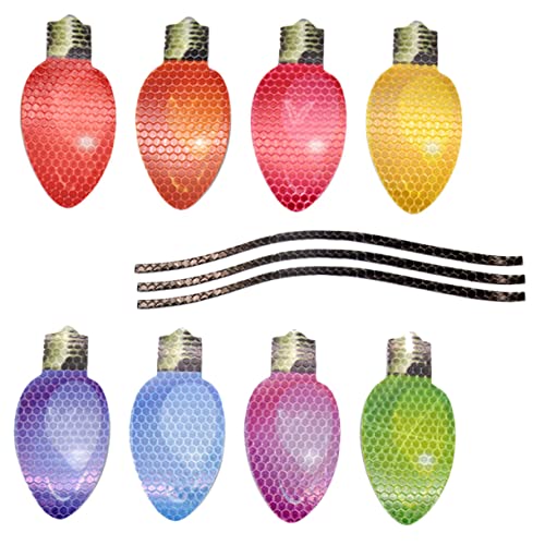 Healifty Magnetic Car Decorative Stickers Assorted Color Reflective Bulb Light