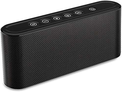 Evetebol Bluetooth Speakers, 6W Touch Speakers, Bluetooth V4.2 Wireless Speaker with Super Bass, Treble, Surround Sound, Noise Reduction Microphone - Support TF Card, USB Disk, 3.5mm AUX Input