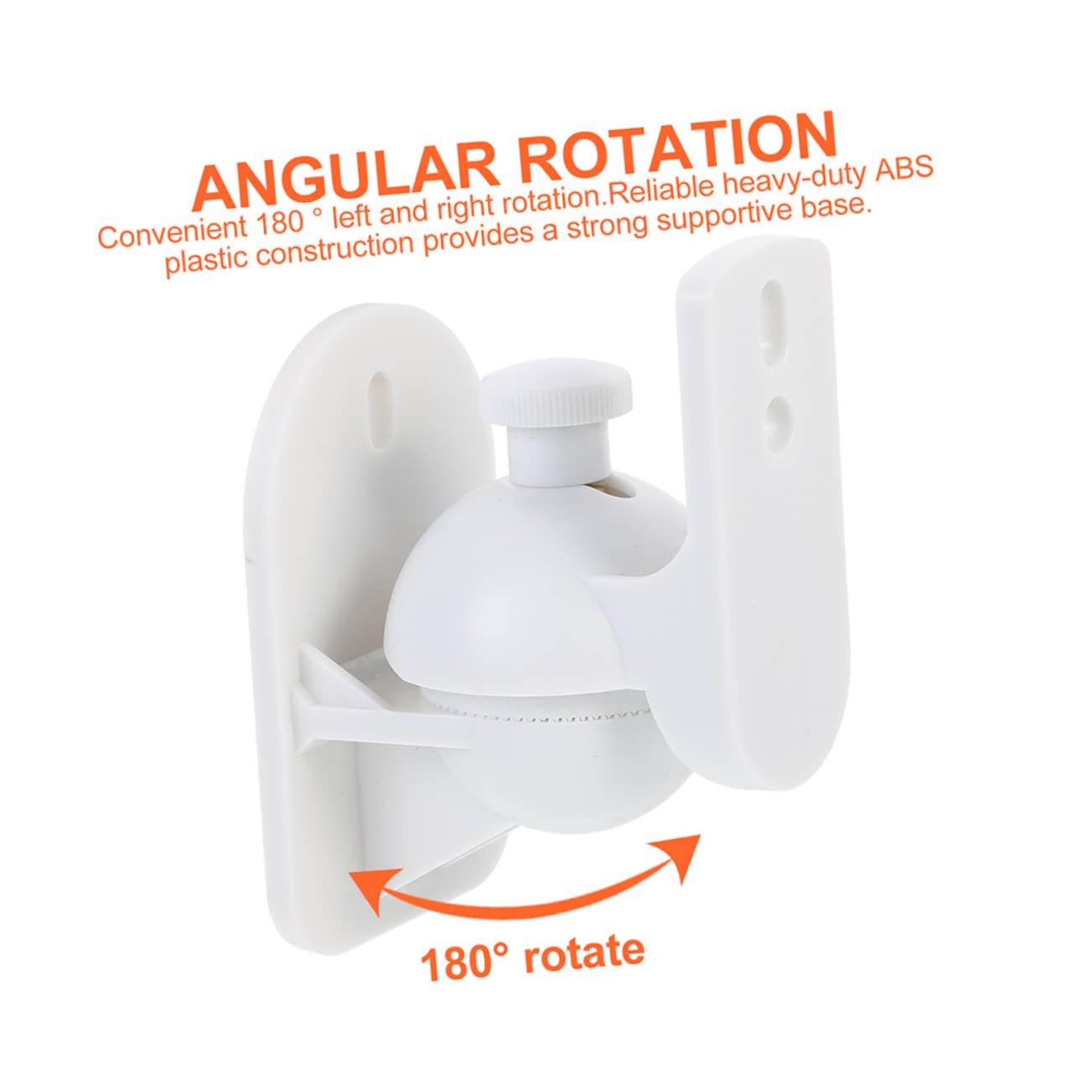 Support Mural pour Haut-parleurs Rotatif Réglable 5kg en Abs Blanc