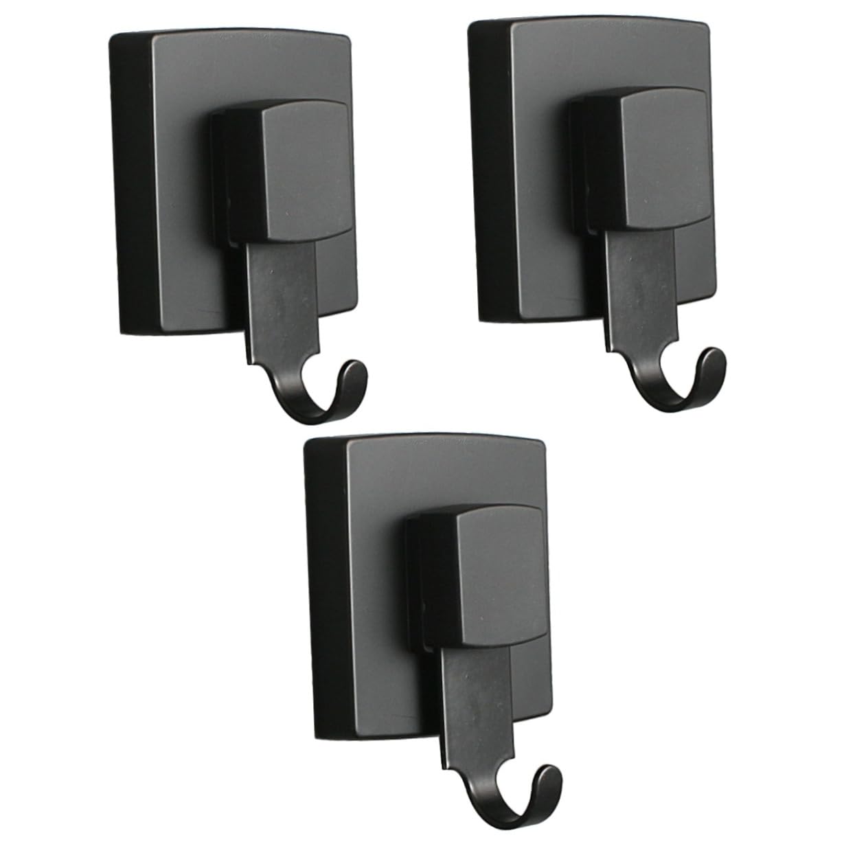 LIFKOME 3 Piezas Ganchos de Succión Traceless para Baño y Cocina Soporte de Inoxidable Negro con Potente Succión para Colgar Toallas y Accesorios para Armarios y Reducidos
