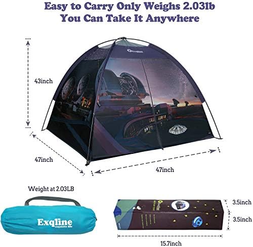 Kids Tent Indoor - Exqline Play Tent for Boys Girls Space Theme Tent Indoor and Outdoor, for Kids Playing Camping Tent - 47 X 47 X 43inch 7