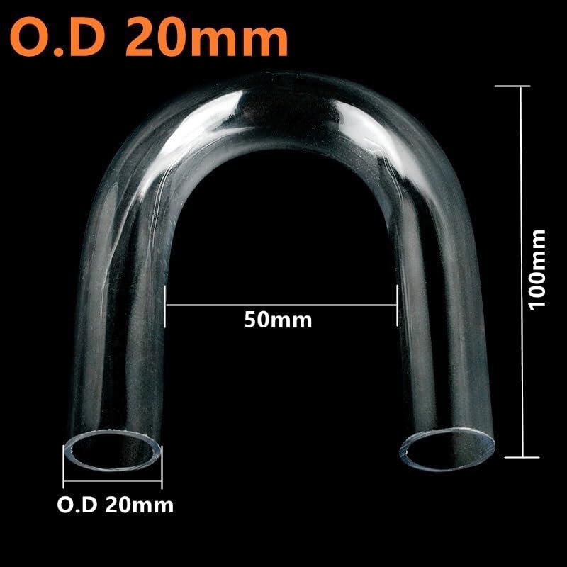 1pcs Acrylic Aquarium U-Tube Pipe Fittings, for Building DIY U-Shape Tube Connector Elbow Fittings(O.D 20mm)
