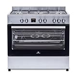 Cuisiniere piano four multifonctions catalyse   CONTINENTAL EDISON   CECP9060IXDD   95 L   Affichage digital   L90 x H 85 cm   Inox