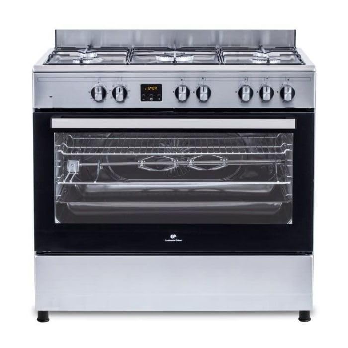 Cuisiniere piano four multifonctions catalyse - CONTINENTAL EDISON - CECP9060IXDD - 95 L - Affichage digital - L90 x H 85 cm - Inox