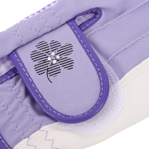 Guantes de golf mujer talla 20 resistentes y transpirables par morado 3