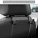 AMVOYOA Headrest Hooks for Car, Back Seat Organizer Black Leather Hanger Holder Hook, for Hanging Purses and Bags and Coats, Pack of 2