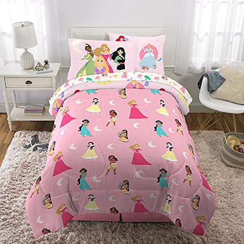 Franco Kids Bedding Super Soft Comforter And Sheet Set With Sham, 5 Piece Twin Size, Disney Princess #TOP5
