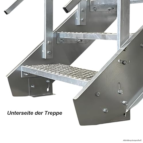 Bautreppe SRM-Design mit 16 Stufen und einseitigem Geländer