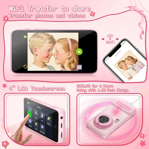 AI Kids Camera, Kids Digital Camera with AI-Powered Visual Recognition by Gisotu - Used condition - Image 4