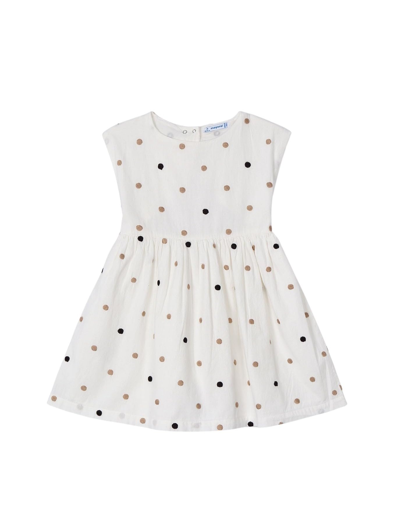 Mayoral Vestido Topos Bordados para niña Crd-Canela
