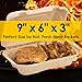 Avant Grub Durable 6x9 Take Out Food Containers with Clamshell Hinged Lid 100 Pack. Microwaveable, Disposable Takeout Box to Carry Meals ToGo. Great for Restaurant Carryout or Party Take Home Boxes