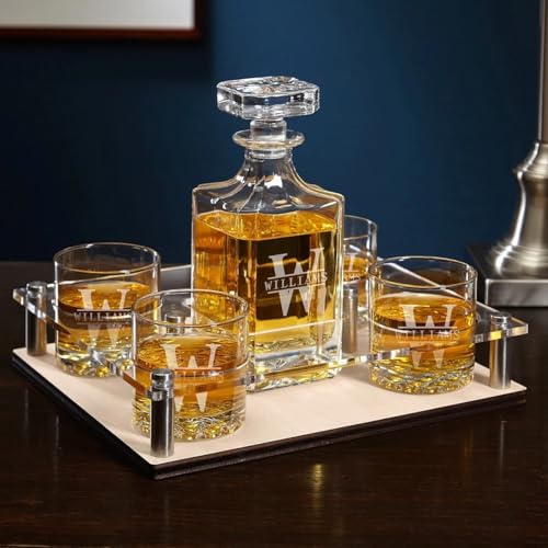 Custom Whiskey Decanter Presentation Set