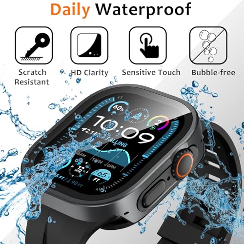 Carcasa Apple Watch Ultra 2 49mm anti-rasguños Amizee con cristal templado integrado 6