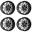 4x Carmani Felgen Alufelgen 18 Knut 8,0x19 ET45 5x112 black matt kompatibel mit BMW 1 2 X1 X2