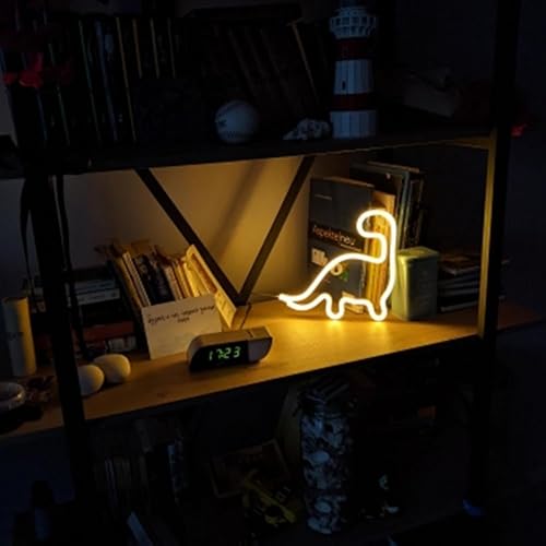 Miniatura 8 de Letrero de neón de dinosaurio, luz LED, decoración de pared, decoración de habitación, bonita luz nocturna, regalo para niños y niñas, regalo para