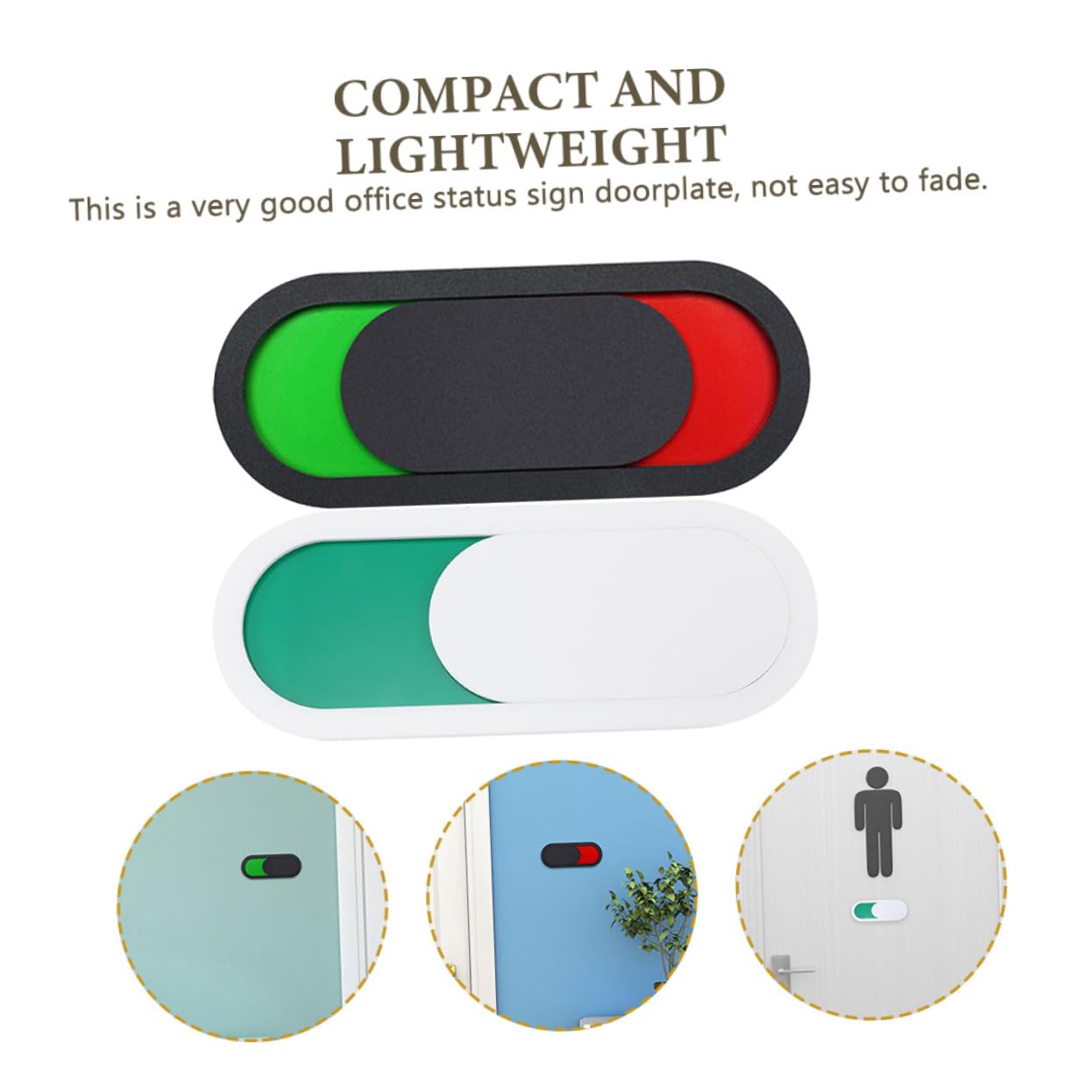 ARTIBETTER 5 Series Estado De Cambio De Número De Casa Para Detener Ocupado Condujo Señal De Puerta No Molestar Divertido Signo De Privacidad Baño Oficina Plexiglás 6 Piezas X 5