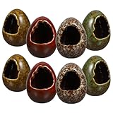 FUOYLOO Japanisches Keramik Trockeneisgefäß 8 Stück mit Sashimi Teller Dekoration für Restaurants und Japanische Lebensmittelgeschäfte im Retro Stil