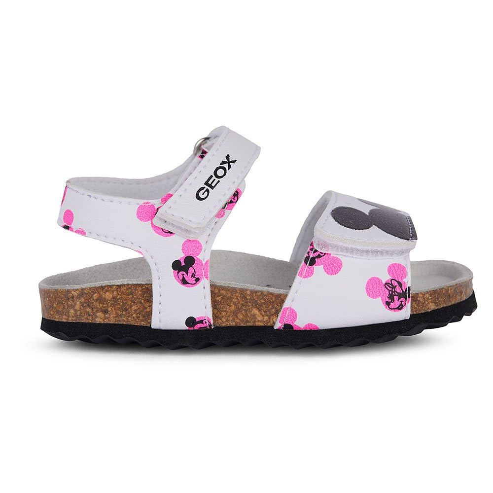 Geox Baby Girl B Chalki Girl Sandal, White Fluofuchsia., 4.5 UK Child