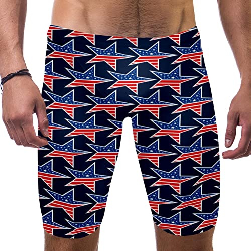 Bañador de entrenamiento de secado rápido con estrellas de América para hombre natación