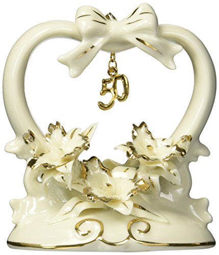 Appletree Design 50th Anniversary Orchid Cake Topper, 4-1/2-Inch Tall