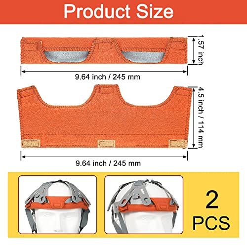 Dekeliy 2Pcs Hard Hat Sweatband Washable, Cotton Hard Hat Liner,Reusable Hard Hat Accessories, Antiperspirant Belt Air Cushion Sweatband Helmet Comforter Pad #TOP2