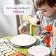 6 In 1 Kinder Trommel Set, Schlagzeug Aus Holz, Musiktisch Mit Xylophon Windspiel, Baby Montessori Schlaginstrumente Spielzeug Ab 1 Jahre, Geschenk, B